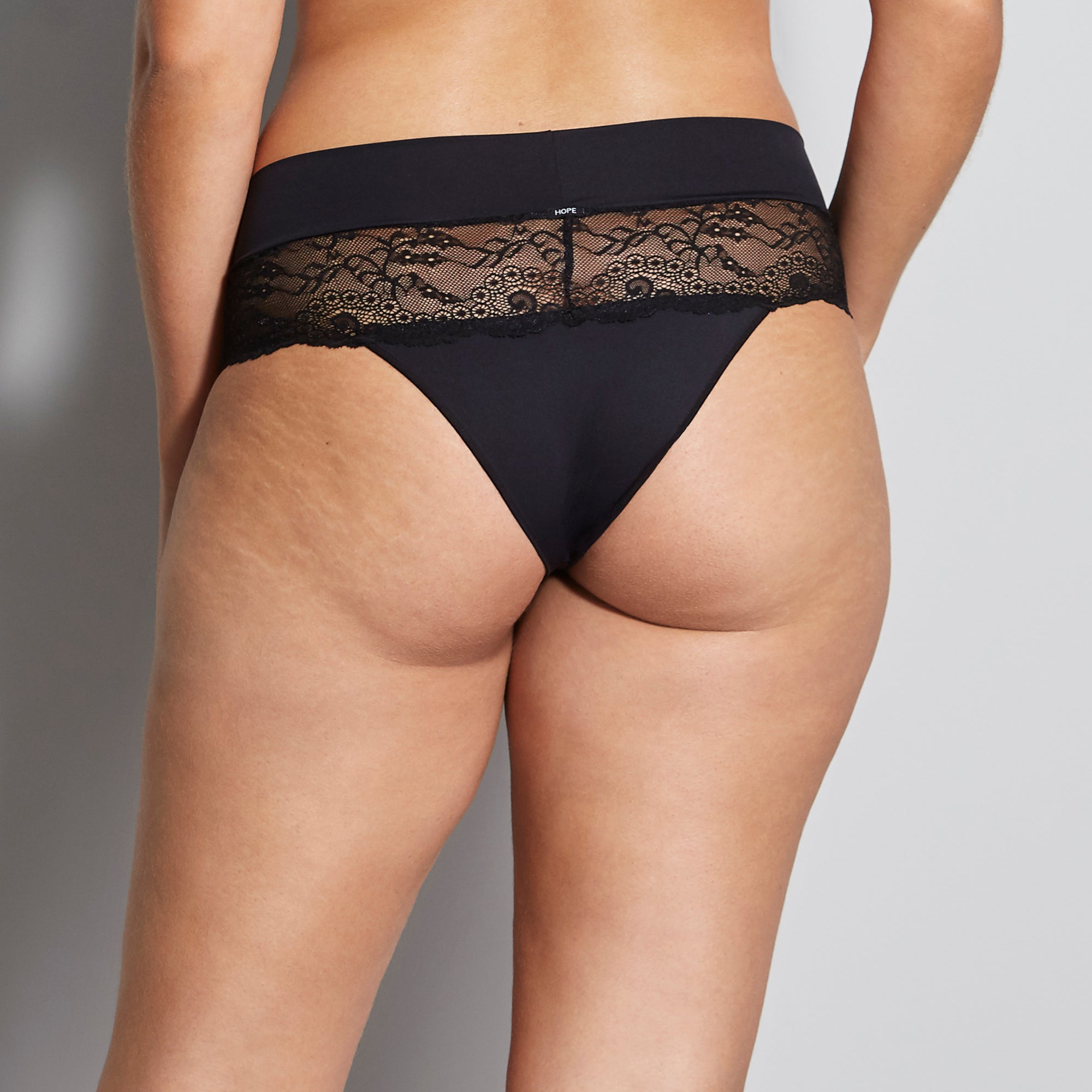 Microfiber and Lace Trim String Panty - Rosy Cheeks
