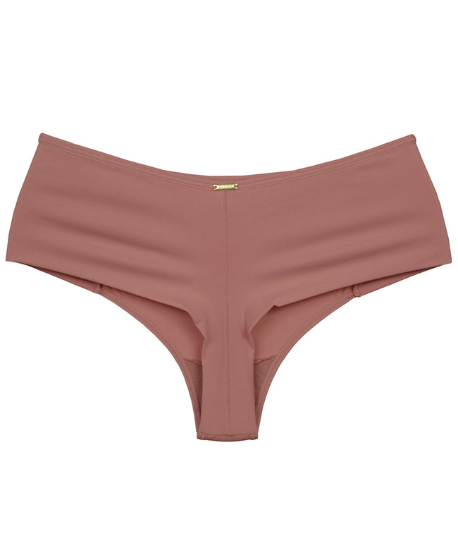 NEW Microfiber No-Show Thong Panty in Brown
